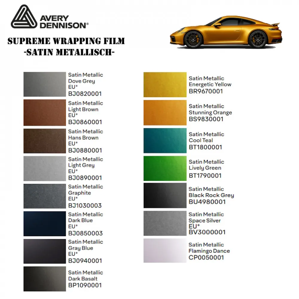 Avery Dennison® Supreme Wrapping Film EA (Metallisch Satin), (1,52m)